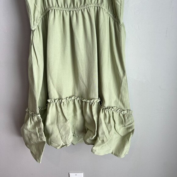 Blu Pepper Baby Doll Mini Sundress Medium Light Sage Scoop Neck - Picture 4 of 9